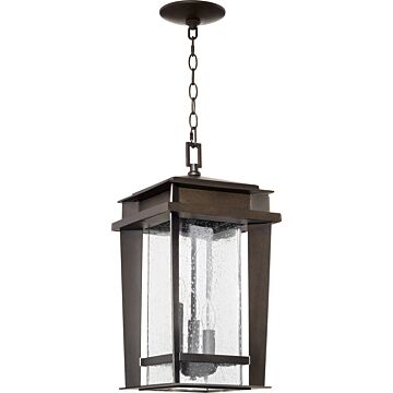 Easton Three Light Pendant in Oiled Bronze by Quorum