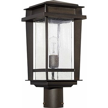 Easton One Light Post Mount in Oiled Bronze by Quorum
