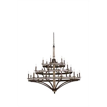 Coronado 24 Light Chandelier in Florence Gold by Kalco