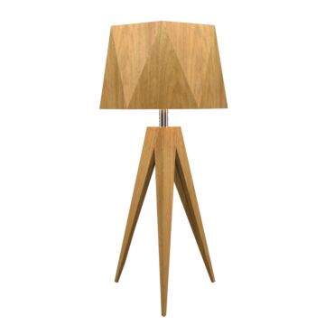 Facet 1-Light Table Lamp in Louro Freijo