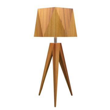 Facet 1-Light Table Lamp in Teak