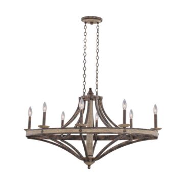 Coronado Eight Light Chandelier in Florence Gold by Kalco