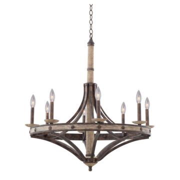 Coronado Eight Light Chandelier in Florence Gold by Kalco