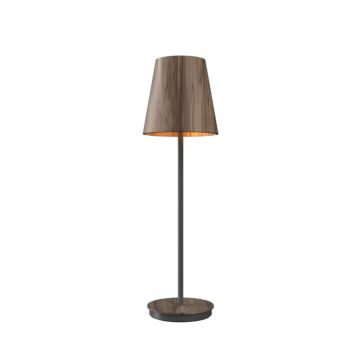 Conical 1-Light Table Lamp in American Walnut