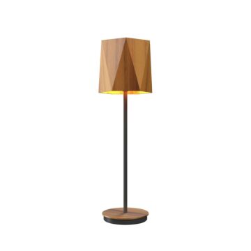 Facet 1-Light Table Lamp in Teak