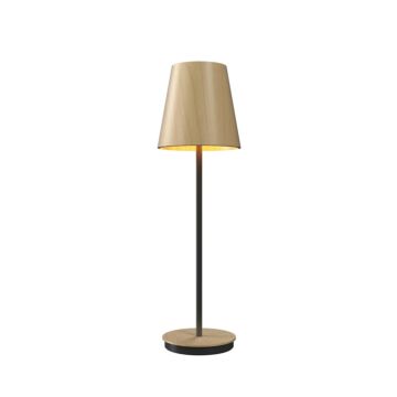 Conical 1-Light Table Lamp in Maple