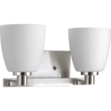 Fleet 2-Light Bathroom Vanity Light Bracket in Brushed Nickel