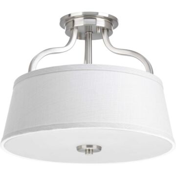 Arden 2-Light Semi-Flush Mount in Brushed Nickel