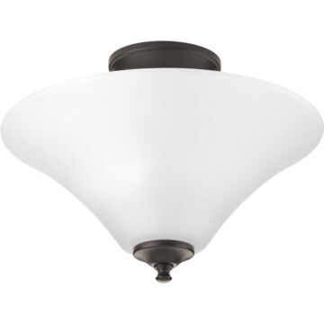 Joy-Bravo 2-Light Semi-Flush Mount in Antique Bronze