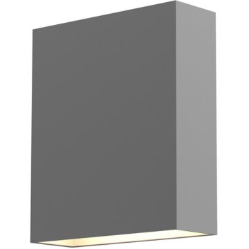 Flat Box LED Wall Sconce in Textured Gray by Sonneman