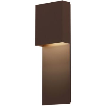 Flat Box LED Wall Sconce in Textured Bronze by Sonneman