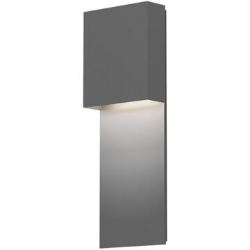 Flat Box LED Wall Sconce in Textured Gray by Sonneman