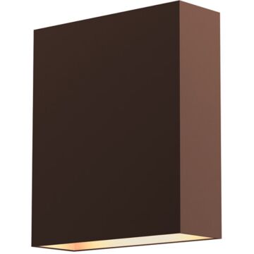 Flat Box LED Wall Sconce in Textured Bronze by Sonneman