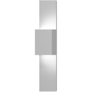 Flat Box LED Wall Sconce in Textured White by Sonneman