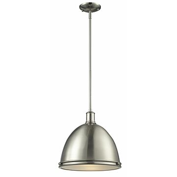 Z-Lite Mason 1-Light Pendant Light In Brushed Nickel