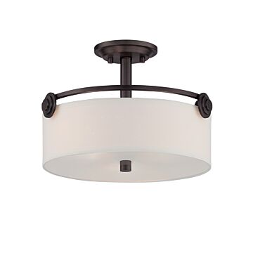 Gramercy Park 3-Light Semi-Flush Mount in Old English Bronze