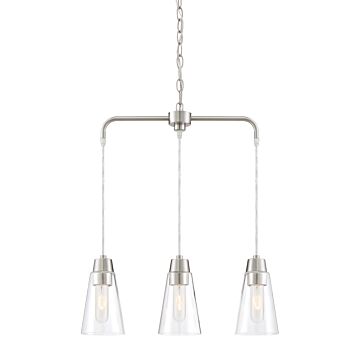 Echo 3-Light Chandelier in Satin Platinum