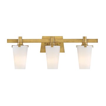 Hyde Park 3-Light Bathroom Vanity Light Bar in Vintage Gold