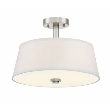 Studio 2-Light Semi-Flush Mount in Satin Platinum