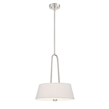 Studio 2-Light Inverted Pendant in Satin Platinum
