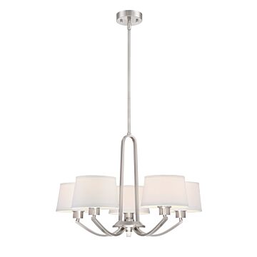 Studio 5-Light Chandelier in Satin Platinum
