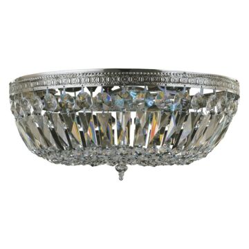 Ceiling Mount Three Light Flush Mount in Polished Chrome by Crystorama