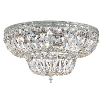 Ceiling Mount Four Light Flush Mount in Polished Chrome by Crystorama