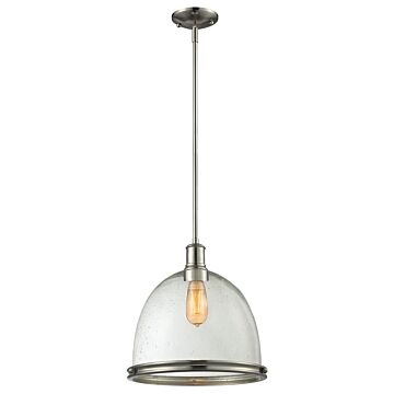 Z-Lite Mason 1-Light Pendant Light In Brushed Nickel