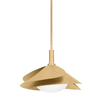Brookhaven One Light Pendant in Vintage Gold Leaf by Hudson Valley