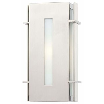 The Great Outdoors Colva 12 Inch Outdoor Wall Light in Brushed Stainless Steel