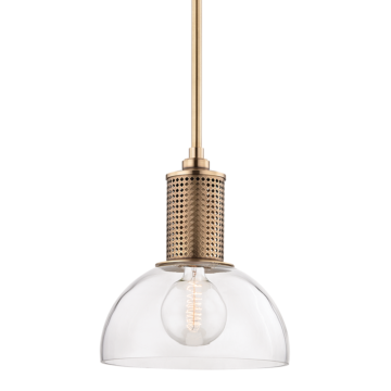  Halcyon Pendant Light in Aged Brass