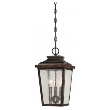 The Great Outdoors Irvington Manor 3 Light 16 Inch Outdoor Hanging Light in Chelesa Bronze