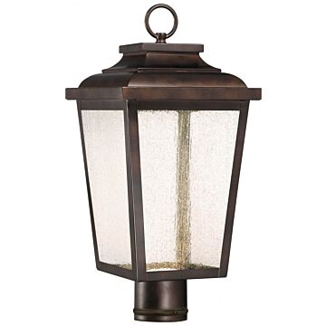 The Great Outdoors Irvington Manor Led 18 Inch Outdoor Post Light in Chelesa Bronze