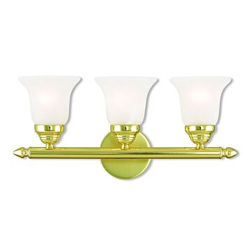 Rivera 3-Light Bathroom Vanity Light in Polished Brass