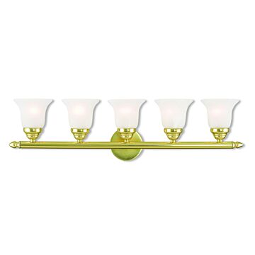 Rivera 5-Light Bathroom Vanity Light in Polished Brass