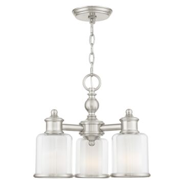 Middlebush 3-Light Mini Chandelier with Ceiling Mount in Brushed Nickel