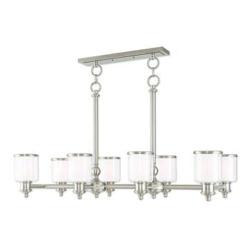 Middlebush 8-Light Linear Chandelier in Brushed Nickel