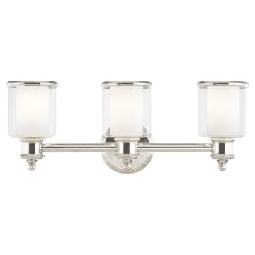 Middlebush 3-Light Bathroom Vanity Light in Polished Nickel