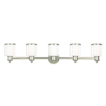 Middlebush 5-Light Bathroom Vanity Light in Polished Nickel