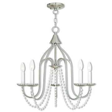 Alessia 5-Light Chandelier in Brushed Nickel