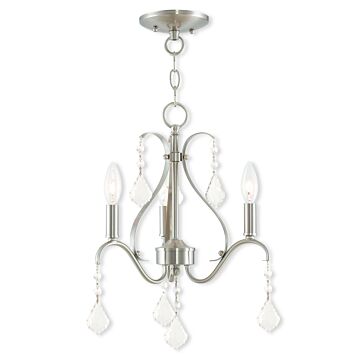 Caterina 3-Light Mini Chandelier in Brushed Nickel