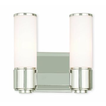 Weston 2-Light Wall Sconce with Bathroom Vanity Light Light in Polished Nickel