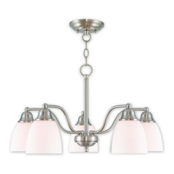 Somerville 5-Light Chandelier with Ceiling Mount in Brushed Nickel