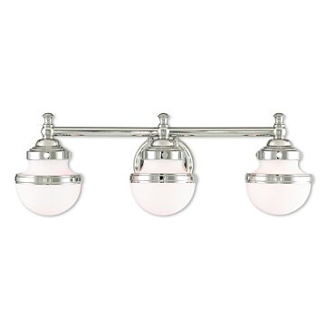 Oldwick 3-Light Bathroom Vanity Light in Polished Chrome