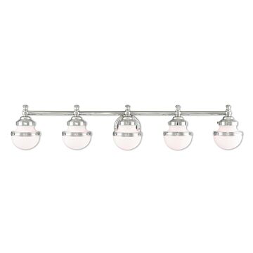 Oldwick 5-Light Bathroom Vanity Light in Polished Chrome