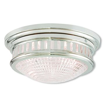 Berwick 2-Light Ceiling Mount in Polished Nickel