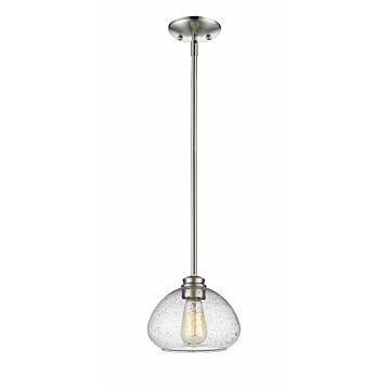 Z-Lite Amon 1-Light Mini Pendant Light In Brushed Nickel