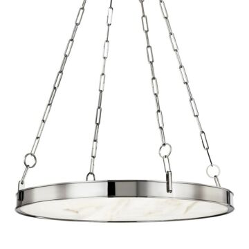 Kirby LED Chandelier in Polished Nickel by Hudson Valley