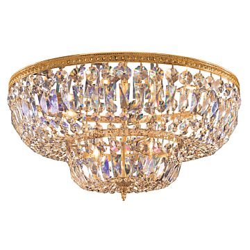 Ceiling Mount Six Light Flush Mount in Olde Brass by Crystorama
