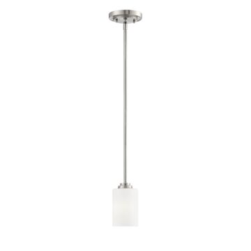 Bristo One Light Pendant in Satin Nickel by Millennium
